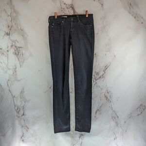 AG Adriano Goldschmied Pant Women 25 Black Stilt Cigarette Skinny Y2K Low Rise